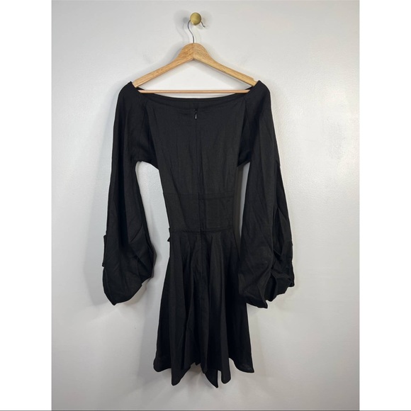 Just BEE Queen Colette Black Cut out Tie Mini Dress Women's Size XS NWT - Picture 2 of 8